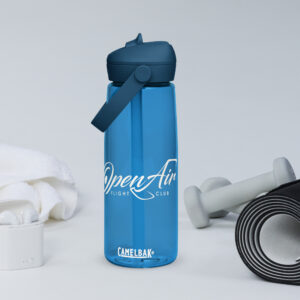 Flip straw water bottle